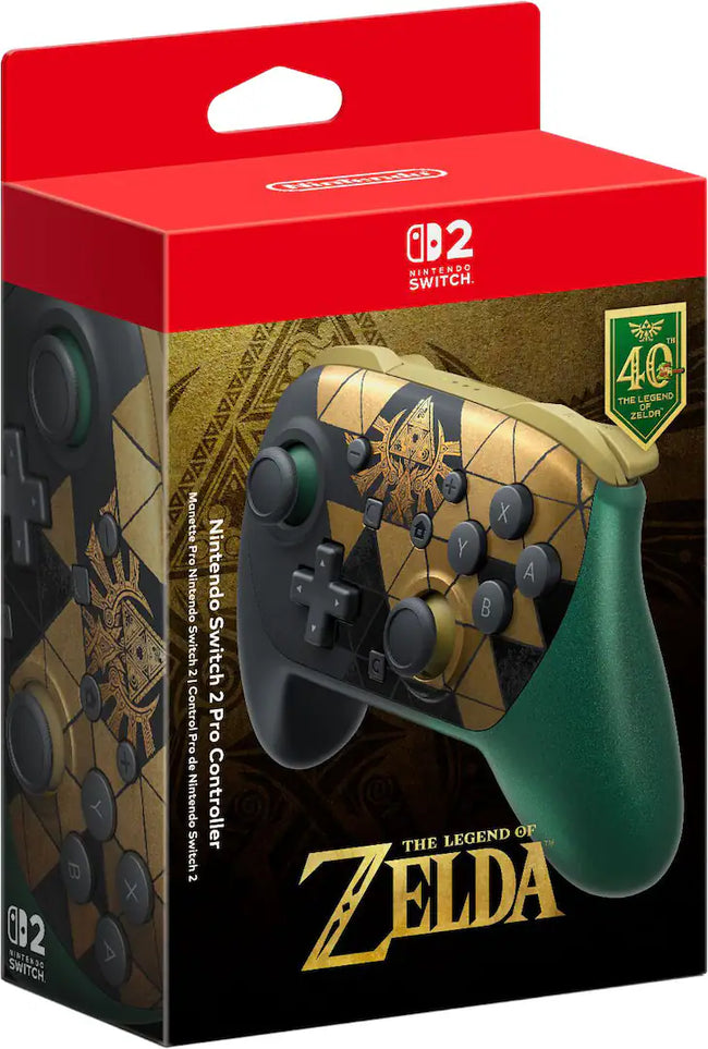The Legend of Zelda 40th Anniversary Edition Nintendo Switch 2 Pro Controller