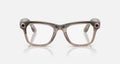 Ray-Ban Meta (Gen 1) Wayfarer Shiny Warm Stone Clear/Watermelon Red Transitions Large