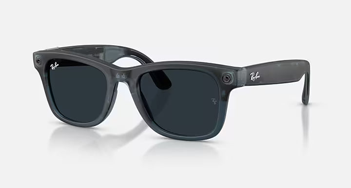Ray-ban Meta (Gen 3) Wayfarer Matte Transparent Ocean Blue Clear/Grey Transitions Standard
