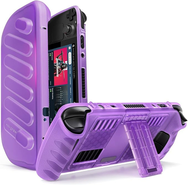 Mepatem Full Protective Kickstand Case for Steam Deck (Purple) Ready stock