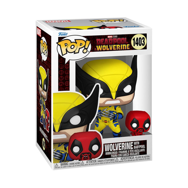 Funko Pop Deadpool Wolverine with Babypool 1403 Ready stock