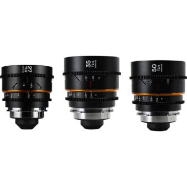 Laowa Nanomorph S35 3 Lens Bundle / 27mm / 35mm / 50mm / Cine Arri PL + EF / Amber