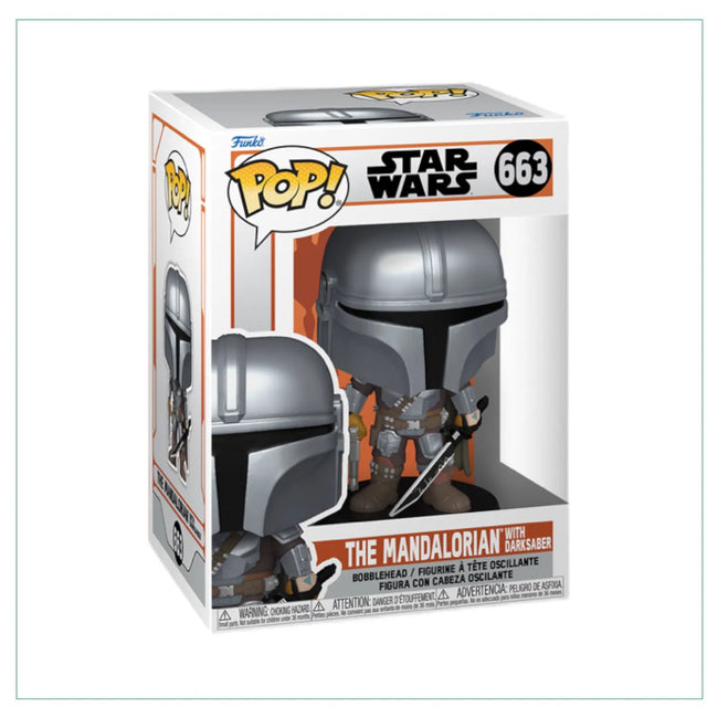 FUNKO POP Star Wars The Mandalorian with Darksaber 663 Ready stock