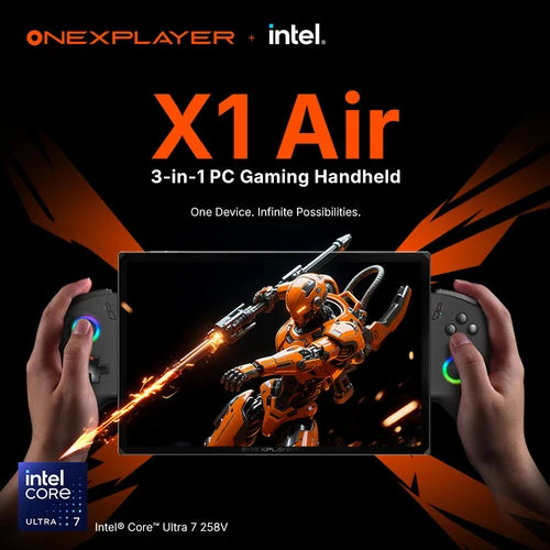 ONEXPLAYER X1 Air– 10.95" 3-in-1 Al Gaming Handheld (X1 Air Intel Core Ultra 7 258V-32GB+2TB)