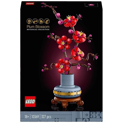 LEGO Botanicals Plum Blossom Flower Decor Display Set 10369 Building Blocks