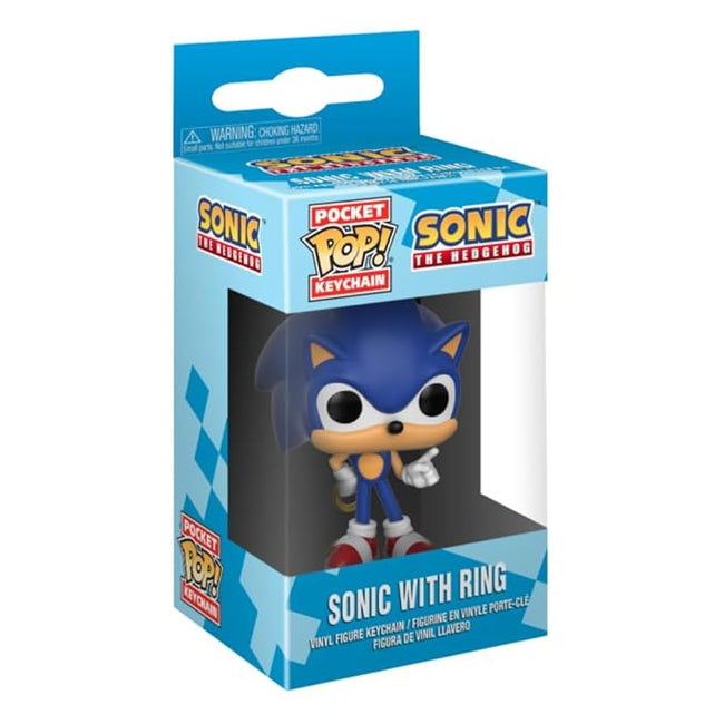 FUNKO POP Keychain  Sonic w/ Ring Ready Stock
