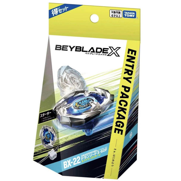 TAKARA TOMY Dransword 3-60F Beyblade X Entry Package BX-22 Ready stock