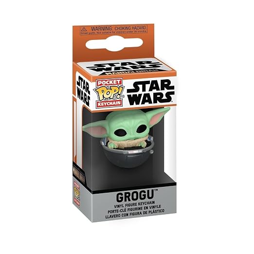 FUNKO POP Keychain Star Wars The Mandalorian Grogu Ready Stock