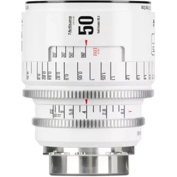 7Artisans INFINTE 50mm T2.1 Cine Lens (ARRI PL, White)