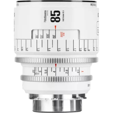 7Artisans INFINTE 85mm T2.1 Cine Lens (Canon EF, White)