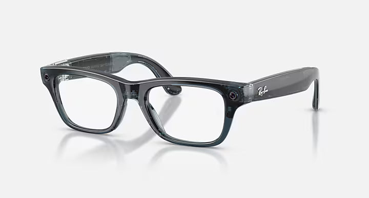 Ray-ban Meta (Gen 2) Blayzer Optics Polished Transparent Ocean Blue Demo Lens Large