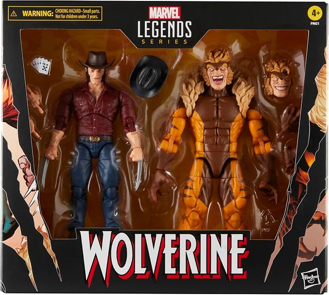 Marvel Legends Series Marvel's Logan vs Sabretooth, Wolverine 50th Anniversary Ready Stock