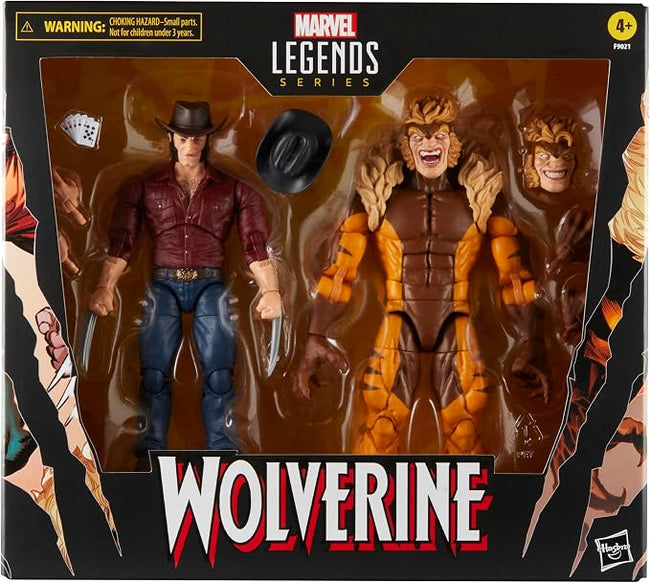 Marvel Legends Series Marvel's Logan vs Sabretooth, Wolverine 50th Anniversary Ready Stock