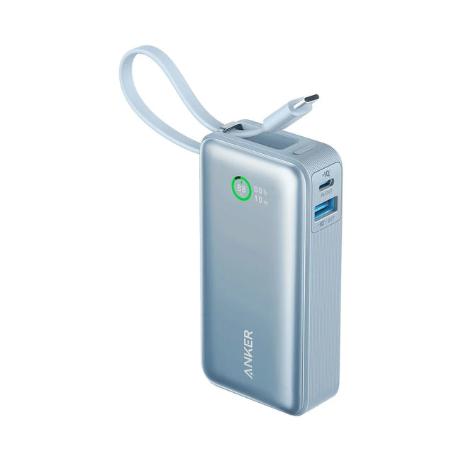 Anker Nano Power Bank (30W, Built-In USB-C Cable) Ice Lake Blue Ready Stock
