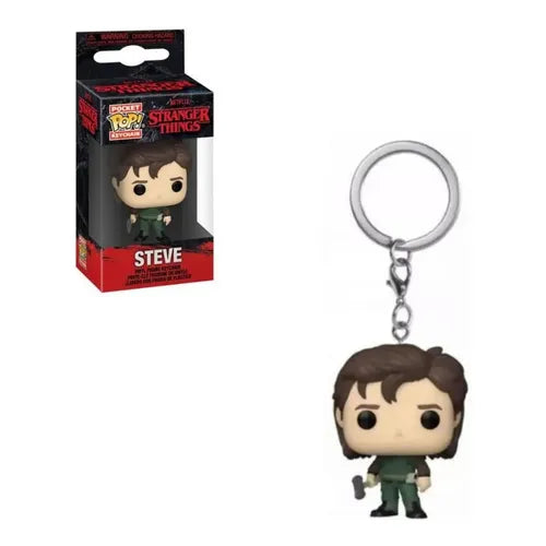 FUNKO POP KEYCHAIN Stranger Things Steve Ready Stock