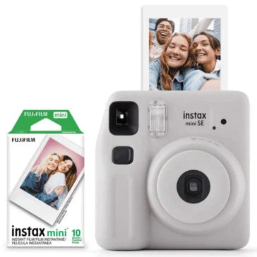 Fujifilm Instax Mini SE Instant Camera Fun Pack, Grey