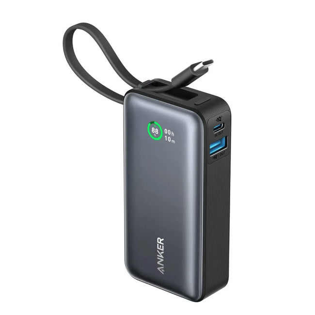 Anker Nano Power Bank (30W, Built-In USB-C Cable) Black Stone Ready Stock