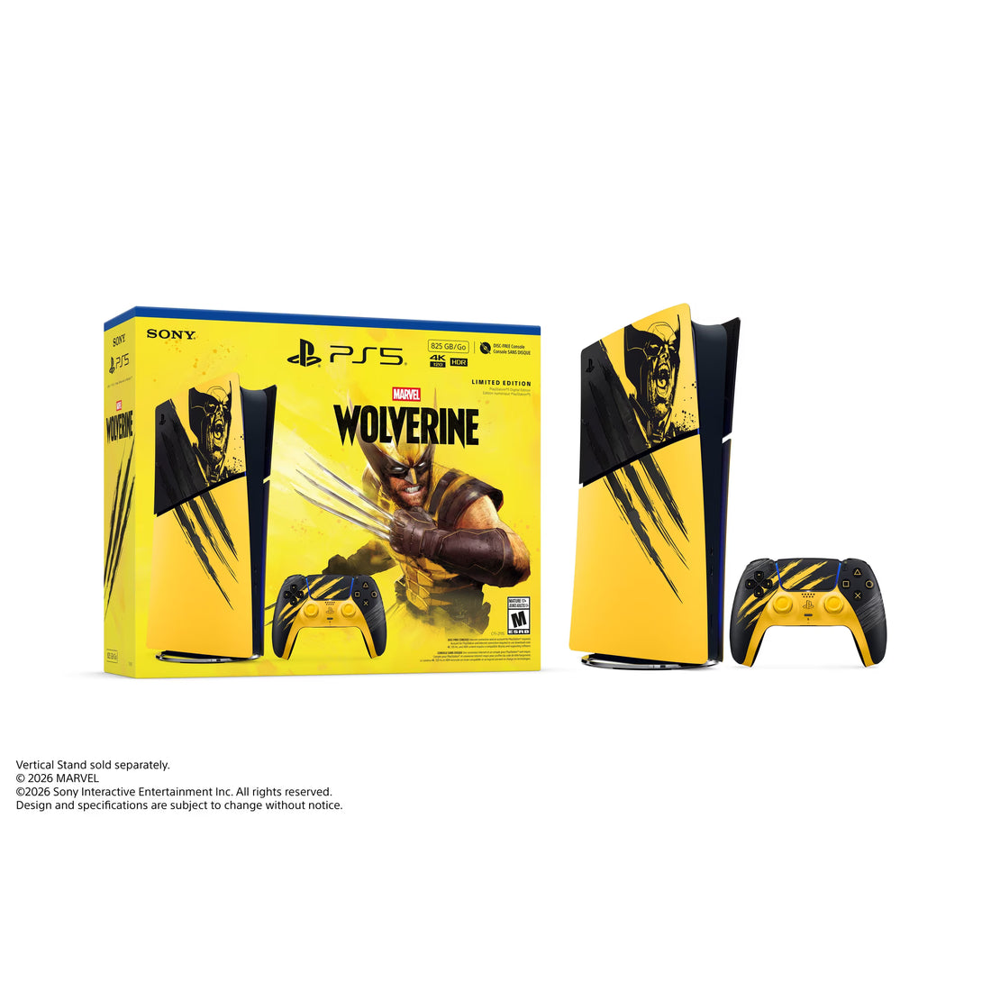 Playstation 5 Digital Edition Console Wolverine Battle Yellow Limited Edition