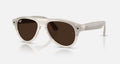 Ray-ban Meta (Gen 3) Aviator Limited Edition Polished Milky Warm Beige Clear/Brown Standard