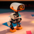 Microduck AI-Powered Mini Desktop Robot (Cream)