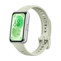 Huawei Band 11 Green Silver Aluminum Alloy Case Green Fluoroelastomer Strap
