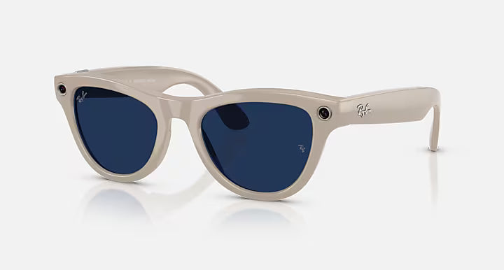 Ray Ban Meta (Gen 1) Skyler Shiny Chalky Gray Clear/Sapphire