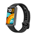 Huawei Band 11 Pro Black Matte Black Aluminum Alloy Case Black Fluoroelastomer Strap
