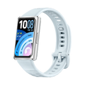 Huawei Band 11 Pro Blue Silver Aluminum Alloy Case Blue Fluoroelastomer Strap