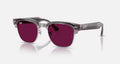 Ray-Ban Meta Audio Clubmaster Shiny Transparent Orchid Clear/Ruby Standard