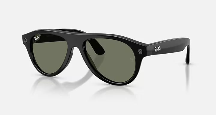 Ray-ban Meta (Gen 3) Aviator Shiny Black Green Polarized Standard