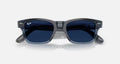 Ray-ban Meta Audio Burbank Shiny Transparent Blue Clear/Sapphire Large