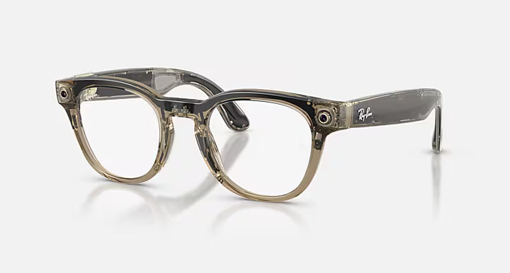 Ray-ban Meta (Gen 2) Scriber Optics Shiny Transparent Stone Beige Demo Lens Standard